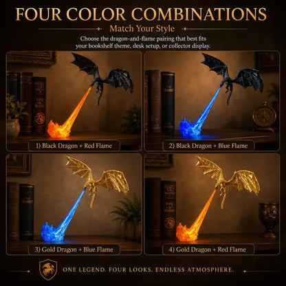 Dragon Flame Decoration 3D Dragon Flame LED